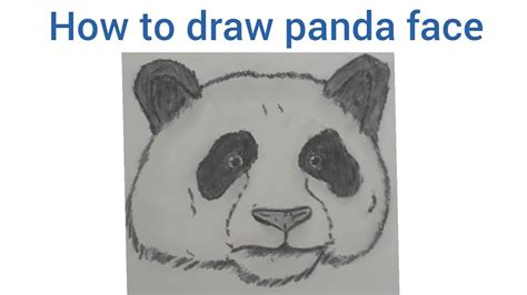 Draw two big circles for the cheeks. How to draw panda face - YouTube