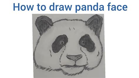 Draw two big circles for the cheeks. How to draw panda face - YouTube