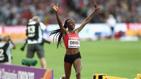 Kenya's hellen obiri celebrates winning the women's 5000m final at the 2019 iaaf athletics world championships at the khalifa international stadium in doha on october 5, 2019. 5000 Metres World Champion Hellen Obiri Shares All Her ...