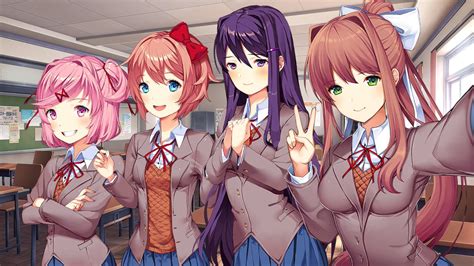 #ddlc #doki doki literature club #sprites #yuri. Kanna Kamui on Twitter: "So pretty girls~ 🌼🌸💟…