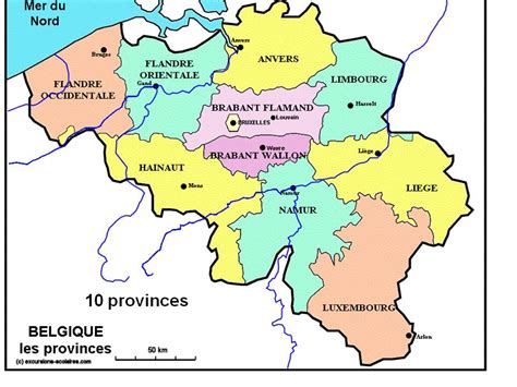 Carte modifiable de la province de flandre occidentale au format vectoriel eps, pdf, svg et wmf. Repères spatiaux Belgique