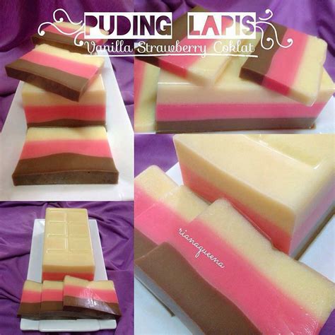 Untuk 1 loyang cake menggunakan loyang loaf ukuran 20 x 10 x 10 cm. RESEP MASAKAN NUSANTARA: Puding Lapis Vanilla Strawberry ...