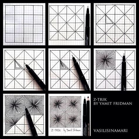 Most drawings of this kind require some structure or framework. 102 best images about Vasilisinamari Zentangle tutorials on Pinterest | Mead, Zentangle patterns ...