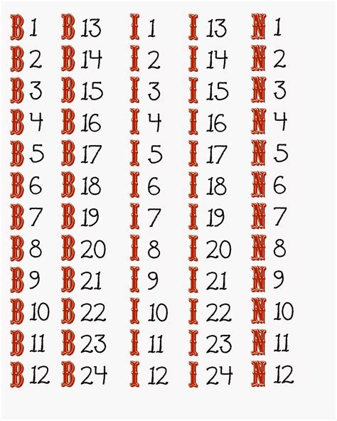 Printable bingo cards 1 75. Printable Bingo Calling Cards 1 75 | Printable Bingo Cards