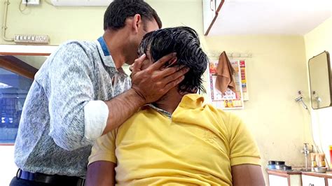 Relaxing Head Massage with Neck and Ear Cracking | Indian ...