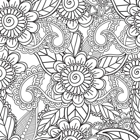 Print and color fall pdf coloring books from primarygames. Coloring Pages For Adults. Seamles Henna Mehndi Doodles ...