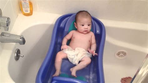 They literally get stuck crying. Fatherhood - Baby Bath Time - YouTube