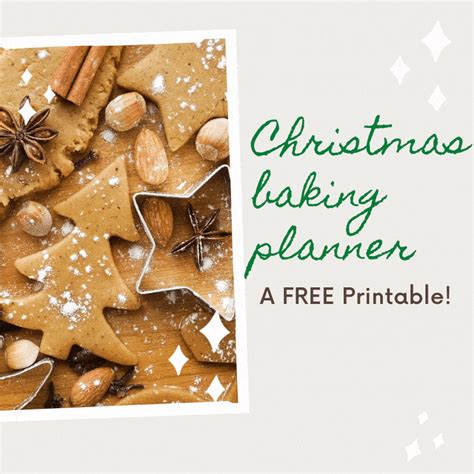 Nut free mama's dessert cookbook!!! Christmas Baking Planner (Free Printable)