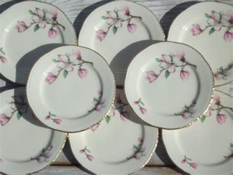 Check spelling or type a new query. vintage Homer Laughlin china plates, pink magnolia branch ...