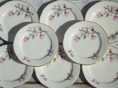 Check spelling or type a new query. vintage Homer Laughlin china plates, pink magnolia branch ...
