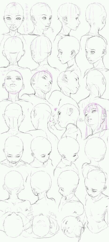 I've only just started to draw humans and this helped me a lot! Pin by keuna langston on anime | Drawings, Drawing heads, Art reference