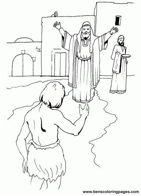 The story of the fall and return of the prodigal son to his father as told by jesus in luke 15. Prodigal Son Coloring Pages. - Coloring Home