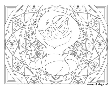 Coloriage pokémon dracaufeu en ligne gratuit à imprimer. Coloriage Adulte Pokemon Mandala Arbok - JeColorie.com