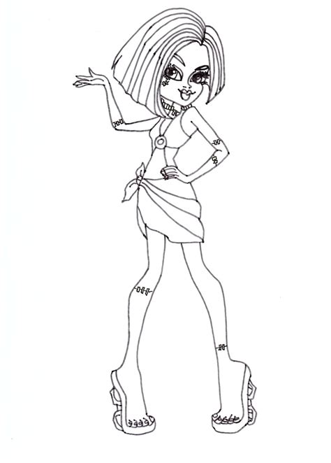 Browse the largest collection of coloring pages only and print any coloring page for kids or adults. Top Model Monster High Coloring Pages: Frankie Skull ...