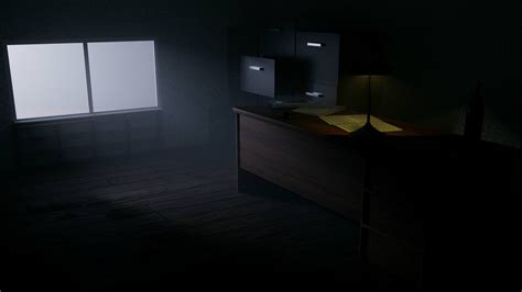 Using dark colors within the interior can create a modern and sophisticated look. Dark Office Space : blender