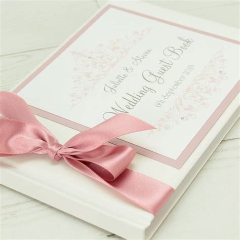 Basic invite's new wedding guest books are the perfect wedding keepsake full of memories and sweet words from your loved ones. Personalised Leah Wedding Guest Book By Dreams To Reality ...