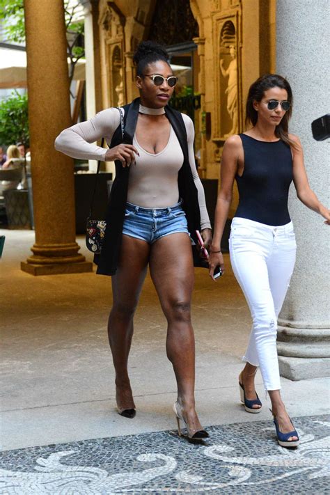 Muscled ebony beauty in h. Serena Williams in Jeans Shorts -05 | GotCeleb