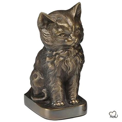 100% solid brass cremation urn. Sitting Cat Pet Cremation Urn for Ashes in Bronze | Pet ...