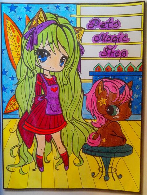 I saw it and had to do it. Chibi Girls | Chibi girl, Chibi, Coloring pages