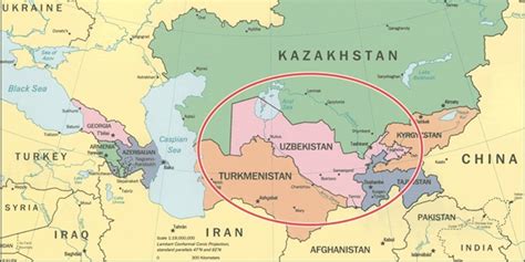 Büyütmek için harita işlevlerini kullanın. Özbekistan'dan Afganistan ve İran hamlesi