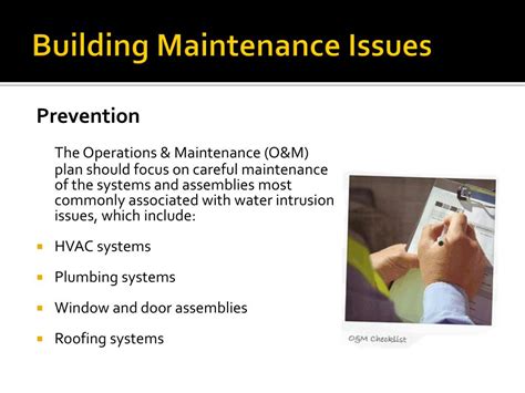 This paper presents the preliminary finding of a study on the building maintenance policy issues in the particular buildings. PPT - Mold Awareness Training PowerPoint Presentation ...