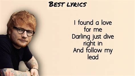 Ed sheeran está en la posición 82 del ranking de esta semana, su mejor puesto ha sido el 5º en marzo. Perfect- Ed Sheeran {Lyrics} - YouTube