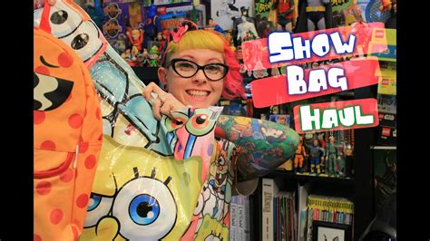 Strawberry sundaes, sideshow alley, kids' carnival, showbags and entertainment. Showbag Haul 2015 - YouTube