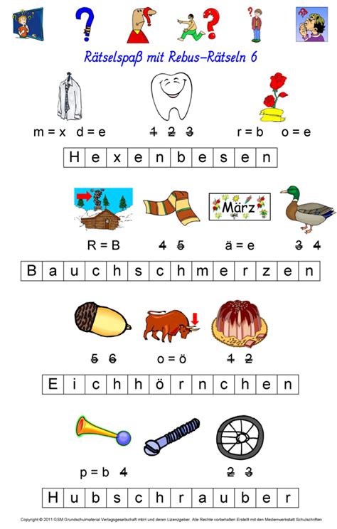 Logical rätsel zum ausdrucken igiocolandiacom. Rebus-Rätsel 6 / Lösung - Medienwerkstatt-Wissen © 2006 ...