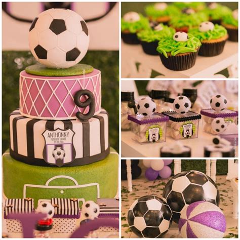 Soccer themed birthday party decorations decoracion de futbol cumpleanos tematico de futbol fiestas. Kara's Party Ideas Soccer Themed Birthday Party via Kara's ...