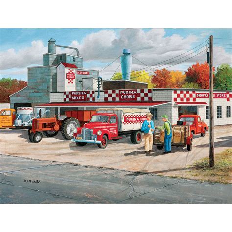 New listing3 1000 pc jigsaw puzzles country life antique market, quilt farm, country store. Grows Feed Store 500 Piece Jigsaw Puzzle | Spilsbury