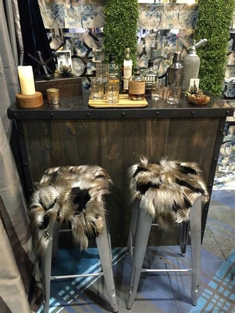 Read reviews and buy faux fur stool round white homepop at target. Loft bar with union stools with faux fur pelts #cheers # ...
