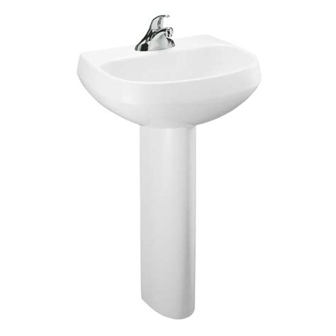 Whether you want to set up the kohler pedestal sink or any other, you need to know its width. KOHLER Wellworth 34.88-in H White Vitreous China Pedestal ...