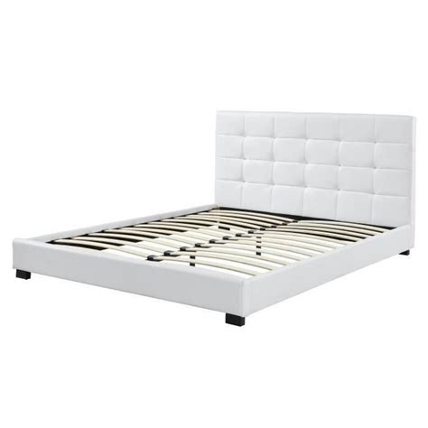 Vidaxl sommiers à lattes 2 pcs avec 28 lattes 7 zones 70x200. AMSTERDAM Lit adulte contemporain simili blanc + sommier ...