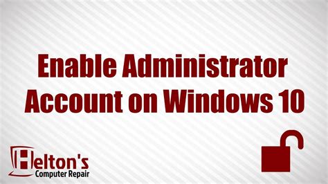 Seemingly, there is no way to get the. Administrator Account - Enable or Disable in Windows 10 ...