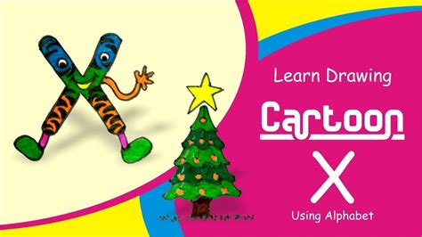 You can download cartoon alphabet posters and flyers templates,cartoon alphabet backgrounds,banners,illustrations and graphics image in psd and vectors for free. Draw Cartoon with Alphabet "X" for kids | Draw Christmas ...