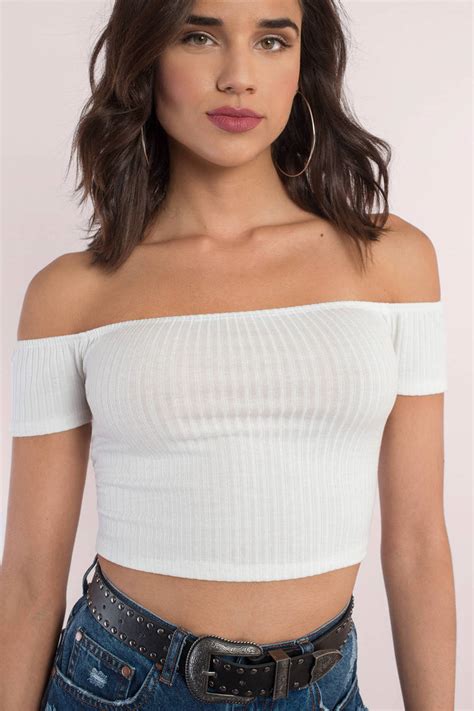 Denim cropped top, s$840, balmain from farfetch. Crop Tops | White Crop Tops, Black Crop Top, Lace, Long ...