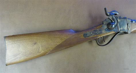 This gun has a stellar military cartouche on the stock, 85 percent beautiful blue remains, 30 percent case colors, the s.click for. Pedersoli 1863 Sharps Sporting Rifle for sale