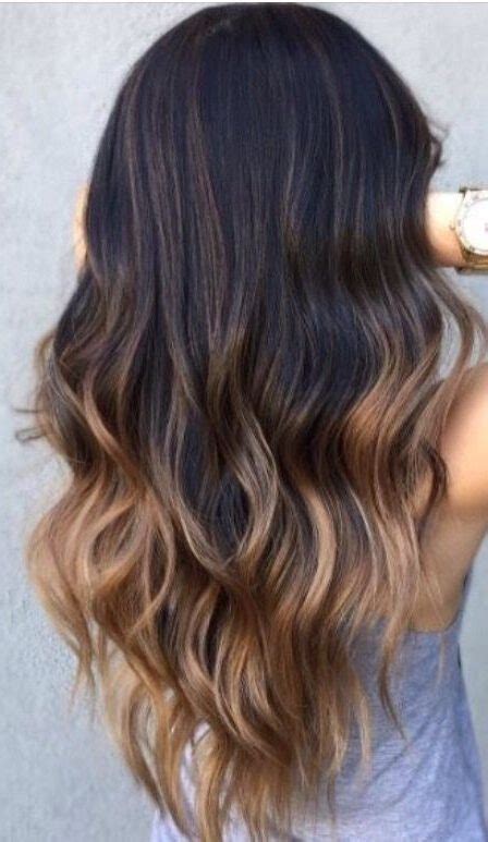 Because your hair color is dark, bright colors cannot show up perfectly in all conditions of light. 45 Dark Brown to Light Brown Ombre Long Hair Color Ideas ...