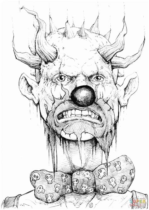 Learn to draw a clown pennywise together with a child step by step (+coloring). pennywise the clown coloring pages Free http://www ...