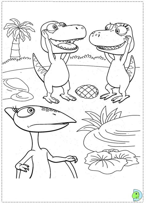 Coloring pages of a tyrannosaur buddy from dinosaur train series. Dinosaur Train coloring page- DinoKids.org