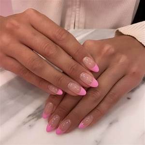 Pin By Be A Light Creators On Nails Pink Tip Nails Minimalist Nails