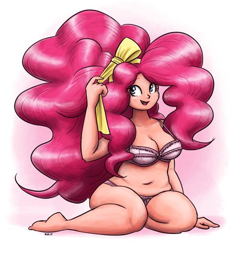 Sports bra · pinkie pie printed all over in hd on . #1375450 - artist:king-kakapo, barefoot, belly button, bra ...