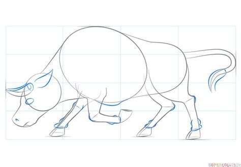 Animal drawing tutorials step by step. How to draw a bull | Step by step Drawing tutorials ...