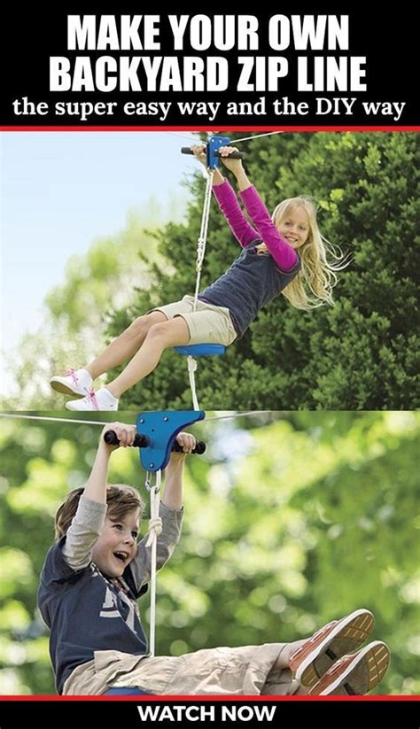 They must be able to hold the weight though. How to make a backyard zipline #backyardplayhouse | Zip ...