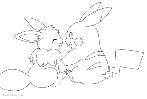 Young kids love coloring that is why parents should encourage them to pokemon pikachu coloring pages that we provide you can use for coloring activities with your child. Eevee and Pikachu Coloring Pages by michy123 - Free ...