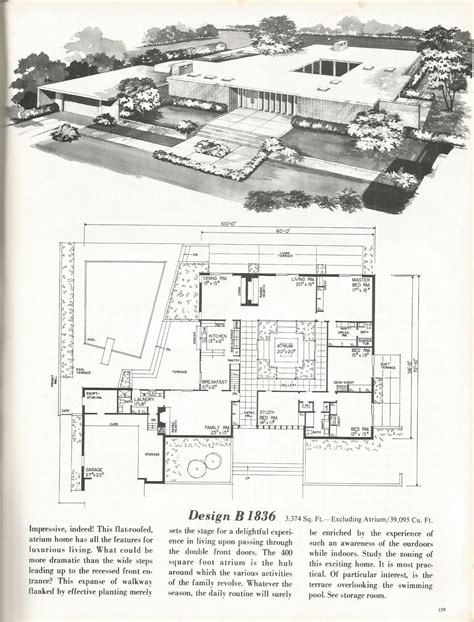 Post and beam construction uses glulam beams or natural timber placed on vertical posts to create expansive living spaces. Vintage House Plans: New and Refreshing Mid Century ...