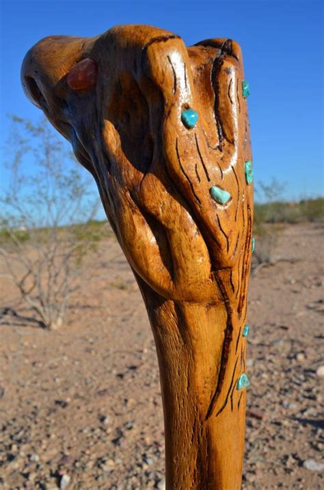 The next approach'd with care; One Piece Old World style Saguaro Cactus walking cane ...