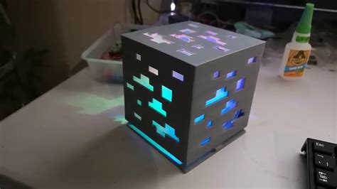 Minecraft ore lamp inserts thingiverse. Minecraft Ore Lamp controlled by a Wemos D1 Mini (Arduino ...