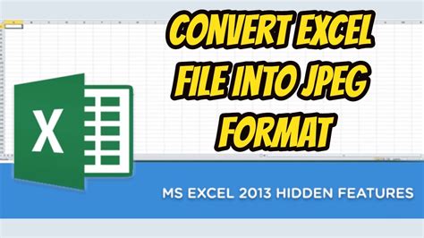 File extension jpg is supported by windows, mac, and ios operating systems. Convert Excel File into JPEG Format. - YouTube