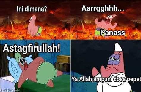 Ini jadinya patrick star yang biasanya kocak berubah jadi bijak. 11 Potret Kocak Warga Bikini Bottom Jalani Puasa Ramadan ...